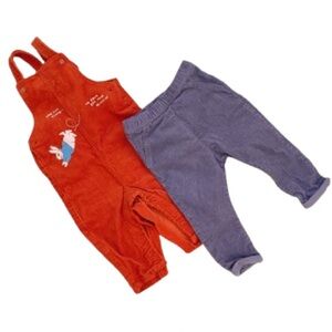 Marks & Spencer Peter Rabbit Corduroy Trousers and Embroidered Overalls, NWOT